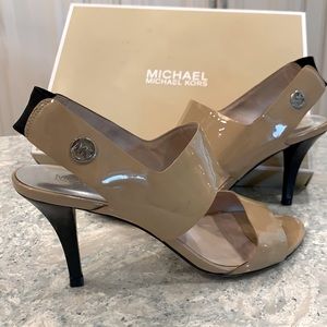 Michael Kors Fawn Patent Leather High Heels Sandals